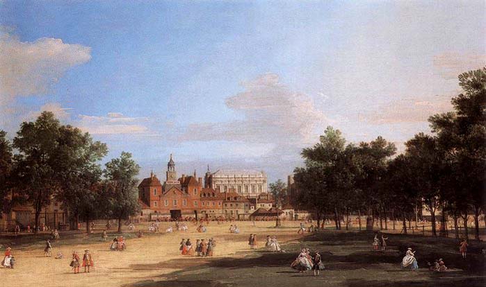 the Old Horse Guards and Banqueting Hall, from St James-s Park