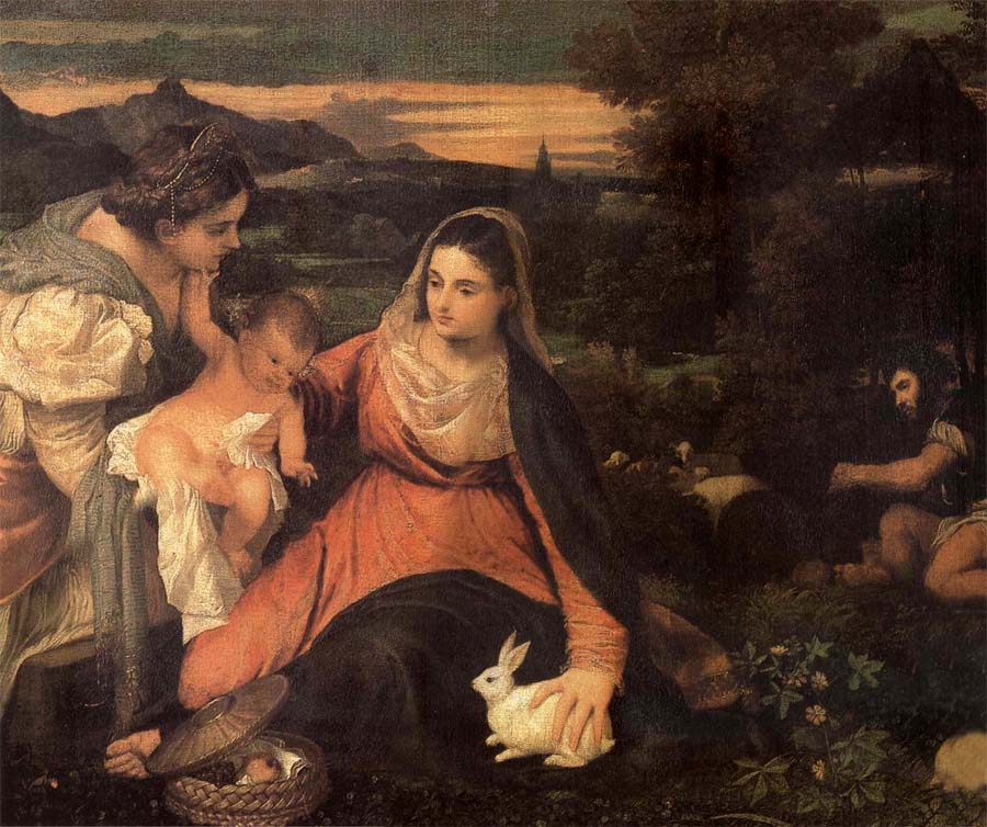 The Virgin with the rabbit