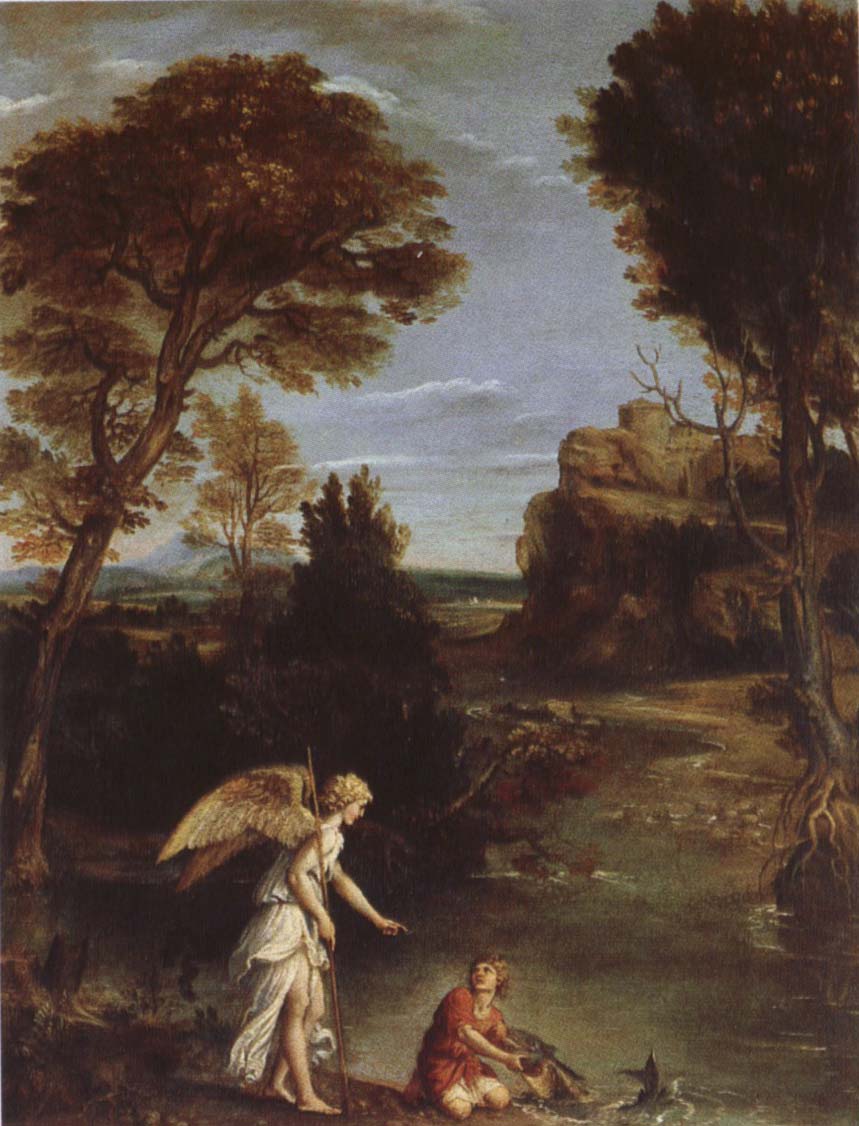 Landscape with Tobias as far hold of the fish