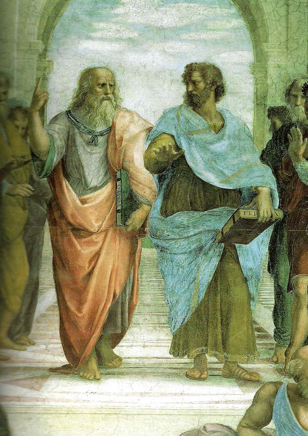 plato and aristotle detail of the school of athens