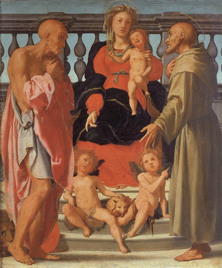 Madonna and Child with SS.Jerome and Francis and Two Angels