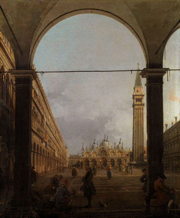 Piazza S.Marco verso la basilica,dall