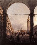 Canaletto Piazza San Marco: Looking East from the North-West Corner f oil on canvas