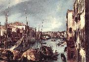 Canaletto The Grand Canal with the Rialto Bridge in the Background (detail) oil on canvas