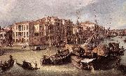 Canaletto Grand Canal: Looking North-East toward the Rialto Bridge (detail) d oil painting on canvas