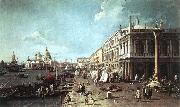 Canaletto The Molo with the Library and the Entrance to the Grand Canal f oil on canvas