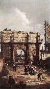 Canaletto Rome: The Arch of Constantine ffg oil on canvas