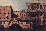 Canaletto Capriccio: The Ponte della Pescaria and Buildings on the Quay d oil