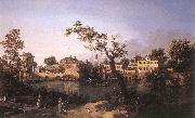 Canaletto View of a River, Perhaps in Padua df china oil painting artist