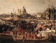 Canaletto Arrival of the French Ambassador in Venice (detail) f painting