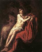 Caravaggio St John the Baptist fdg oil painting