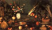 Caravaggio Still Life with Flowers Fruit oil