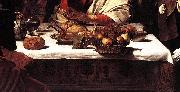 Caravaggio Supper at Emmaus (detail) fdg oil on canvas