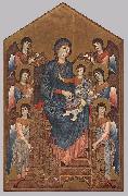 Cimabue Virgin Enthroned with Angels dfg oil on canvas