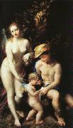 Correggio Venus and Cupid with a Satyr oil on canvas