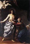 GUERCINO The Resurrected Christ Appears to the Virgin hf oil on canvas