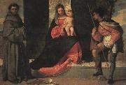 Giorgione The Virgin and Child with St.Anthony of Padua and Saint Roch oil on canvas
