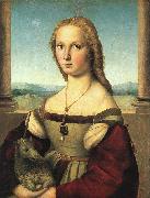 Raphael The Woman with the Unicorn oil on canvas