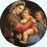 Raphael THE MADONNA OF THE CHAIR or Madonna della Sedia oil on canvas