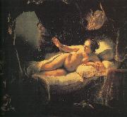 Rembrandt Danae oil