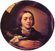 PARMIGIANINO Self-portrait in a Convex Mirror a oil on canvas