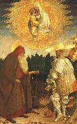 PISANELLO The Virgin and Child with Saints George and Anthony Abbot sgh oil on canvas