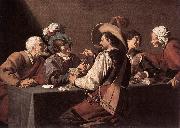 ROMBOUTS, Theodor The Card Players dh oil on canvas