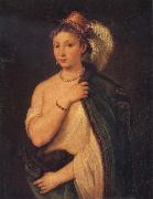Titian Portrait of a Young Woman oil painting on canvas