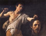 Caravaggio David with the head of Goliath oil on canvas