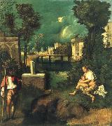Giorgione The storm oil on canvas