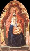 MASACCIO Madonna and Child with St Anne Metterza oil on canvas