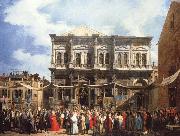 Venice The Feast Day of Saitn Roch Canaletto