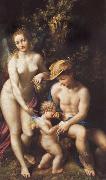 Correggio Venus with Mercury and Cupid oil on canvas
