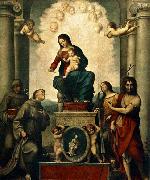 Correggio Madonna with St. Francis oil on canvas