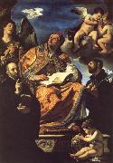 GUERCINO Saint Gregory the Great with Saints Ignatius Loyola and Francis Xavier oil on canvas