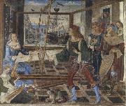 Pinturicchio Penelope at the Loom and Her Suitors oil on canvas