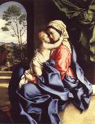SASSOFERRATO The Virgin and Child Embracing oil on canvas