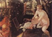 Tintoretto The Bathing Susama oil on canvas