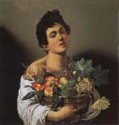 Caravaggio Jungling with fruits basket painting