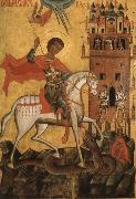 Anonymous The Miracle of St George and the Dragon oil on canvas