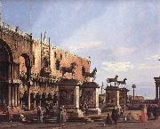 Canaletto The Horses of San Marco in the Piazzetta painting