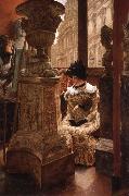 J.J.Tissot The Aesthetics at the Louvre oil painting on canvas