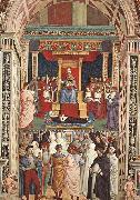 Pinturicchio Pope Aeneas Piccolomini Canonizes Catherine of Siena oil on canvas