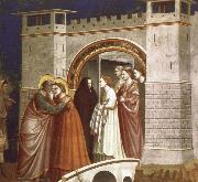 Giotto The Meeting at the Golden Gate oil on canvas