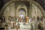Raphael school of athens oil on canvas