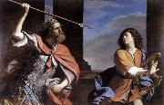 GUERCINO Saul Attacking David oil painting artist