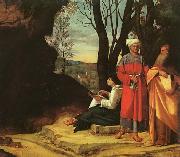 Giorgione The Three Philosophers oil on canvas