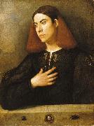 Giorgione The Budapest Portrait of a Young Man oil