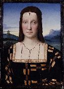 Raphael Portrait of Elisabetta Gonzaga, oil on canvas