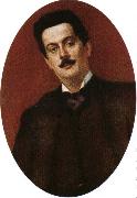 puccini painted in paris in 1899, three years after he weote his highly popular opera la boheme oil on canvas